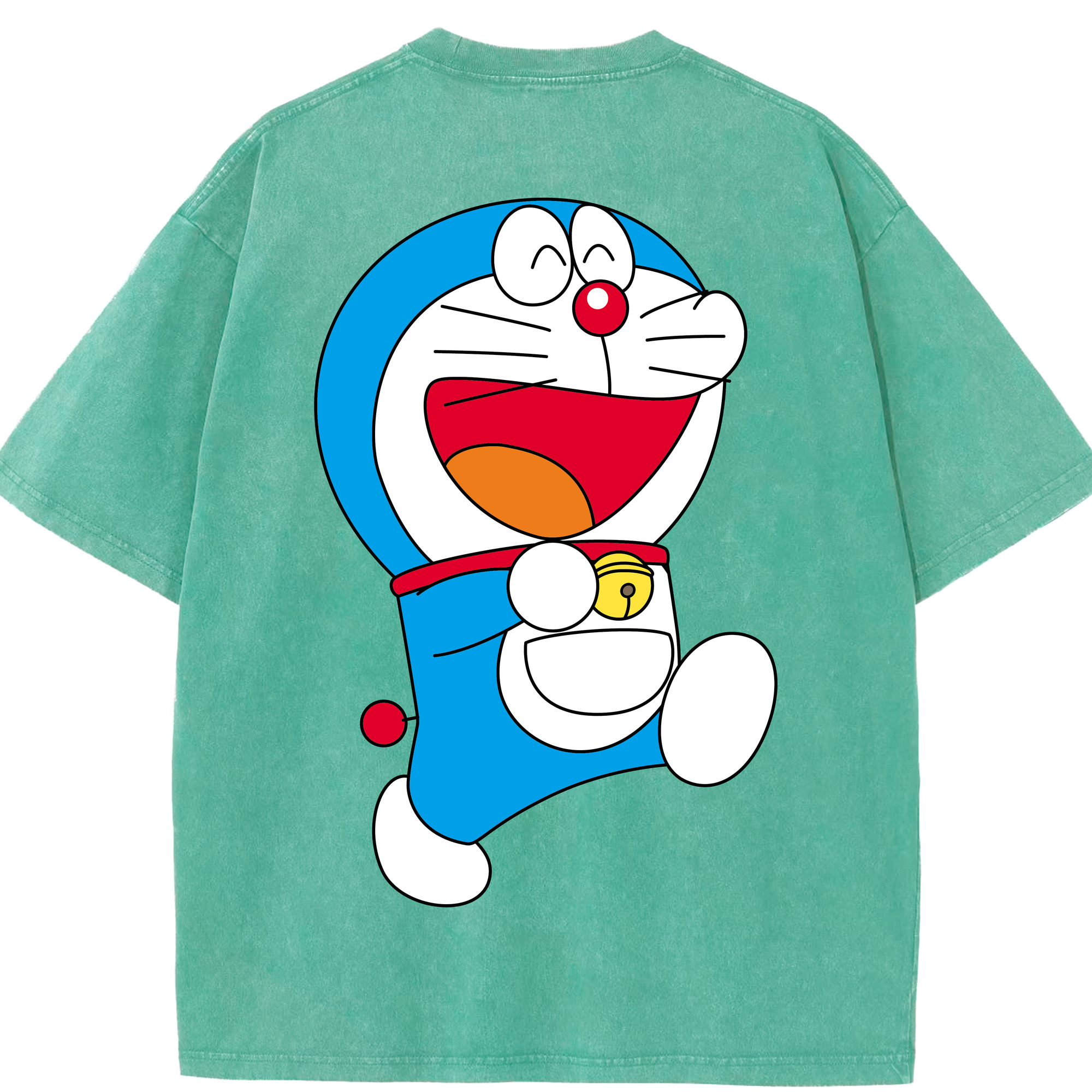 （画像用） ドラえもん Doraemon 綿100% ヴィンテージ風 半袖Tシャツ（背面プリント）